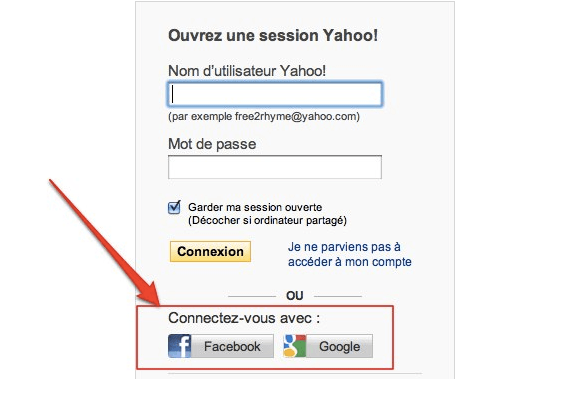 how to sign in yahoo through facebook